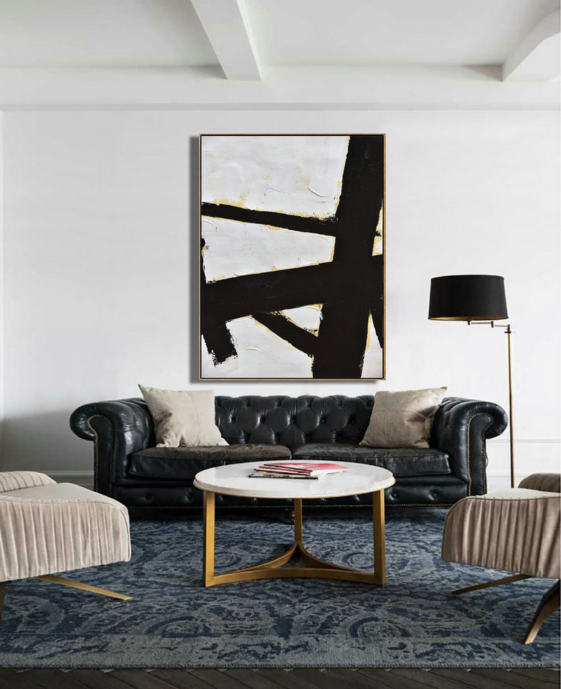 Large Abstract Painting On Canvas,Minimalist Painting On Canvas, Palette Knife Vertical Minimal Art - Large Abstract Art Handmade Acrylic Painting
